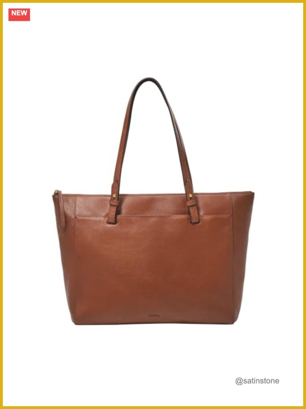 Fossil Rachel Tote Bag LiteHide Leather Laptop Handbag Satchel